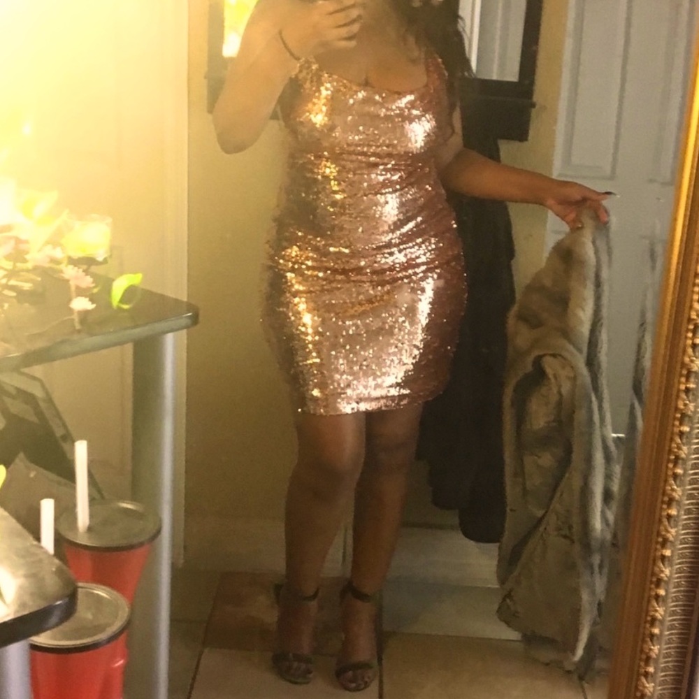 Sequin Rose Gold Dress